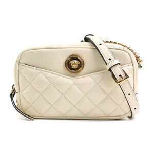 VERSACE Beige Leather Shoulder Bag